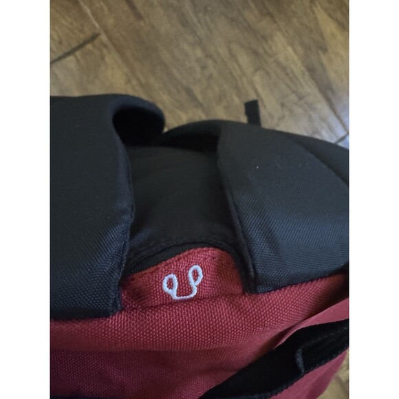 Jansport Red Canvas Multi Pocket Canvas Backpack TDM3 - Picture 3 of 6